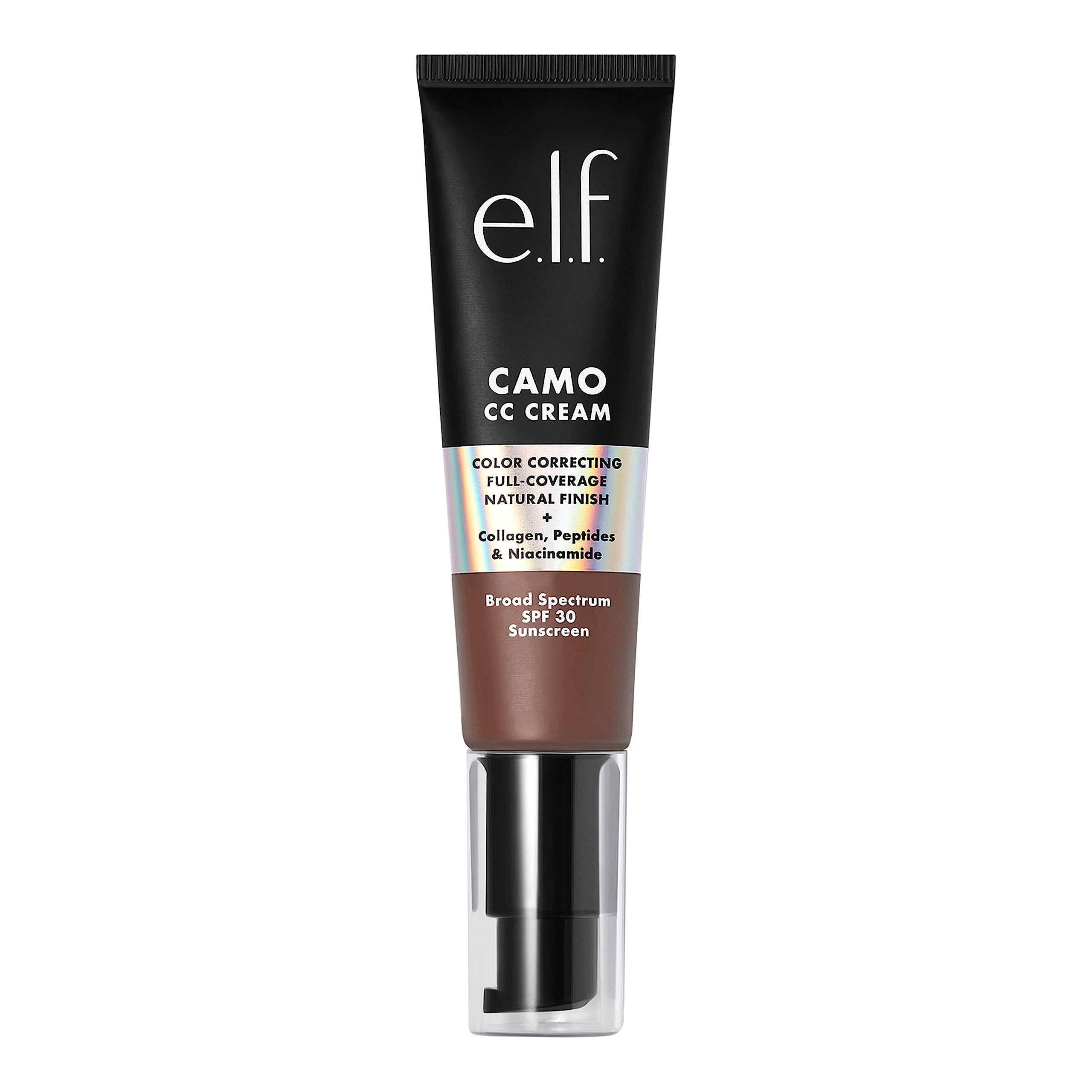 e.l.f. Camo CC Cream | Color Correcting Full Coverage Foundation with SPF 30 | Rich 620 W | 1.05 Oz (30g)